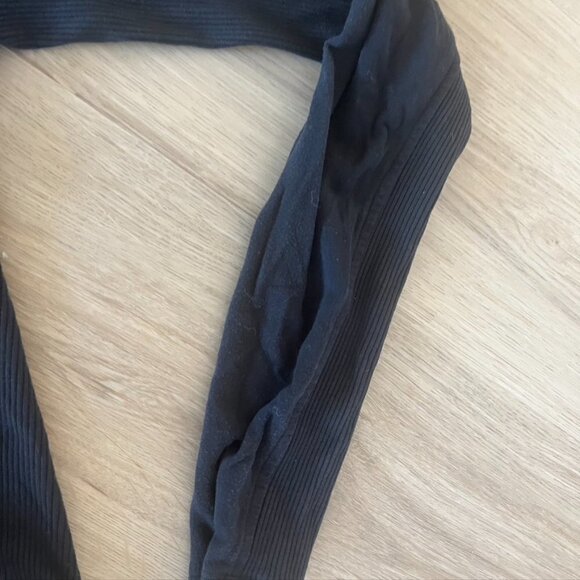 ATHLETA Nirvana Black Hoodie Wrap Open Cardigan Medium - Picture 5 of 11